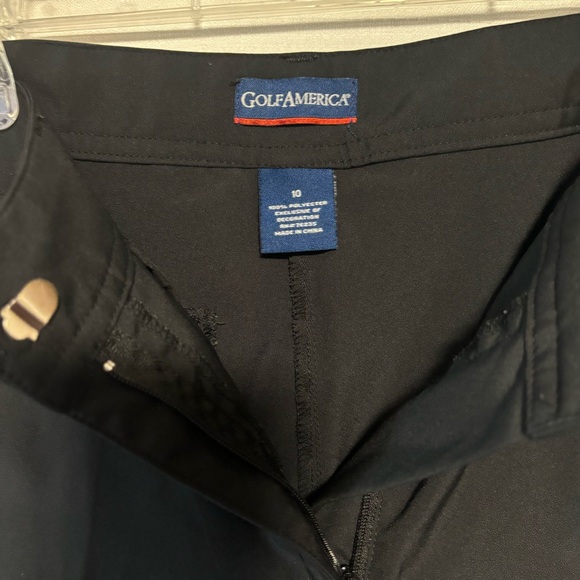 GolfAmerica Golf America black shorts Sz 10 - Picture 6 of 12